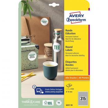 AVERY Zweckform Kennzeichnungs-Etiketten, Durchmesser: 60 mm