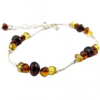 Lily's Treasure Amber Silver Cuff