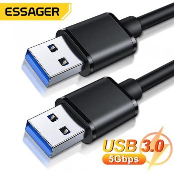 Câble d'extension USB 3.0 noir 0.5m