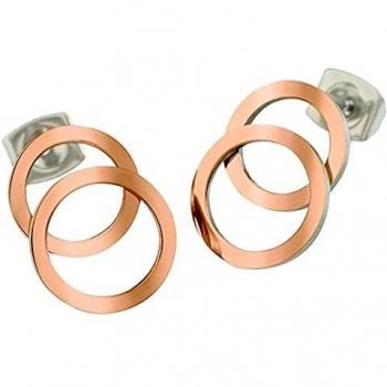 Boccia Ohrstecker Titan Bicolor rosé vergoldet 05026-03