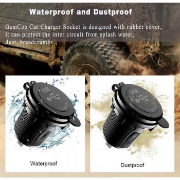 Cargador Rápido 12V 36W Dual USB, Compatible con Coches, Barcos y Motores