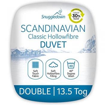 Snuggledown Scandinavian Hollowfibre 13.5 Tog Winter Duvet, White