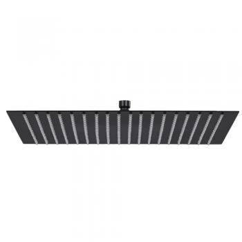 Pommeau de douche pluie 50x50 cm Acier inoxydable Noir