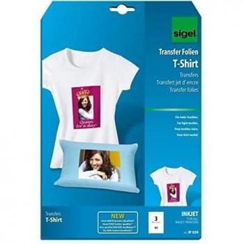 SIGEL IP650 Papel de transferencia para camisetas tamaño A4