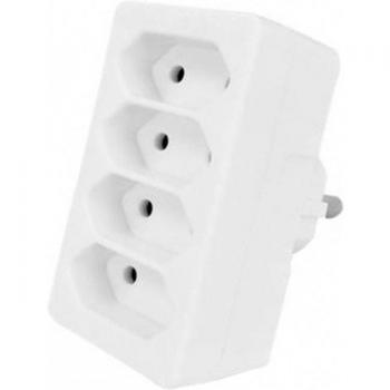Adaptador de Enchufe Cuádruple Sin Interruptor