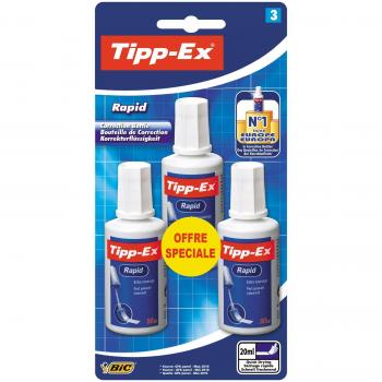 Tipp-ex Rapid Correctievloeistof 20ml blister à 3 stuks