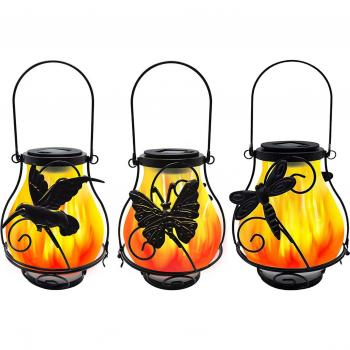 Classic Solar-Powered Flame Simulation Lantern