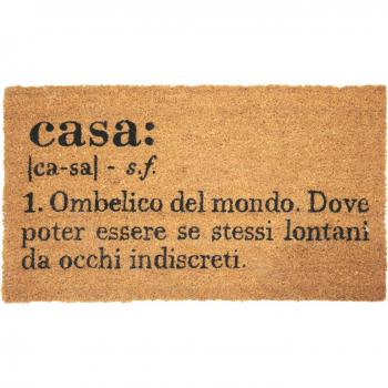 Zerbino da ingresso casa 70x40 cm in cocco e pvc con fondo antiscivolo Victionary