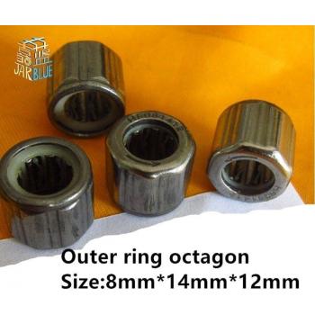5pcs HF081412 Octagonal Hexagonal One-Way Needle Roller Bearing 8x14x12mm