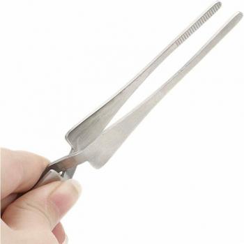 Reverse Action Straight Stainless Steel Tweezer for Nail Shaping
