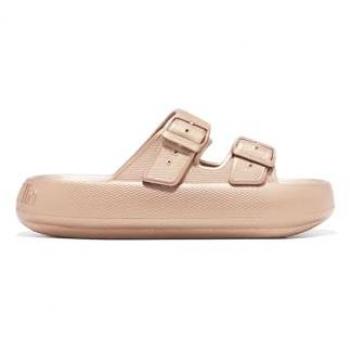 Sandalias femeninas D. Franklin Bloomer Bio en color rosado, EVA y hebilla