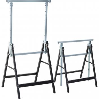 HOMCOM Sägebock 2 x Gerüstbock Unterstellbock Klappbock, 200 kg max. Belastbarkeit (klappbar, 2-St., höhenverstellbar) 68 x 58 x 80-130 cm