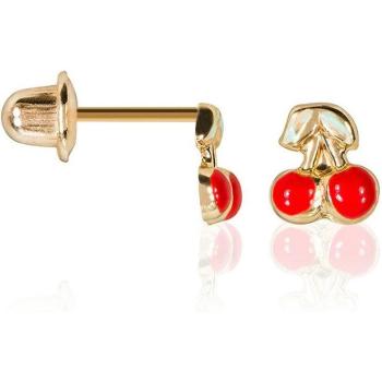 Boucles d'oreilles Enfant Cerisette en Émail