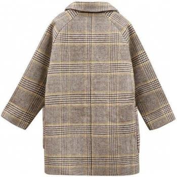 Autumn Winter Striped Wool Coat for Girls