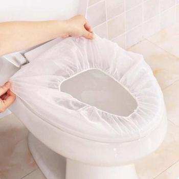 Housse de siège de toilette blanche en tissu non tissé