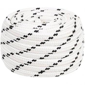 Ligne de bateau Torana tressée 20 m, blanc, polyester