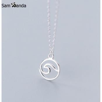 Collier géométrique en argent 925 pour femmes et filles