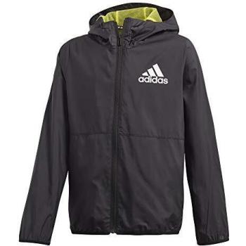 Junge Sportjacke adidas JB MH Wind – Schwarz/Weiß, SKU 1314Y, Modell FP7959