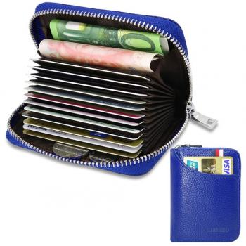 Men's Leather Card Holder with 2 Money Slots