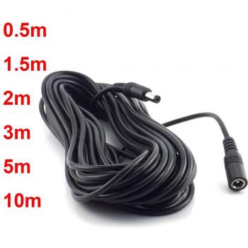 5.5x2.1mm DC Power Supply Male-Female Cable