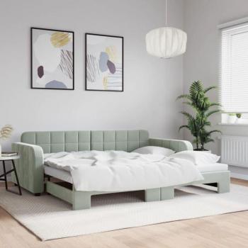 Lit gigogne Torana couleur gris clair 90 × 200 cm