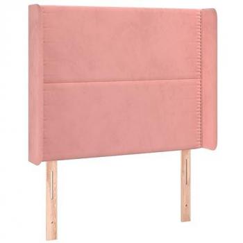 Kopfteil mit Ohren Rosa 103x16x118/128 cm Samt