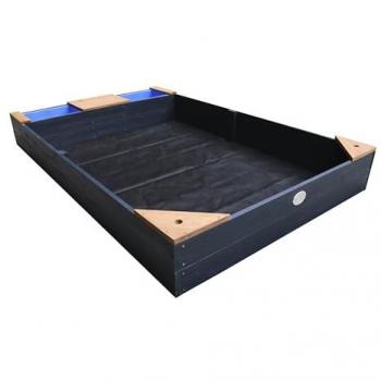 AXI Kelly Sandbox with Bench and Storage, Anthracite/Brown, 218cm H x 115cm W x 180cm L