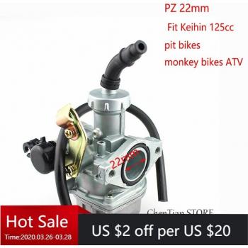 PZ22 Carburetor 22mm & Air Filter 38mm for 125cc KAYO Apollo Bosuer Xmotos Kandi Dirt/Pit Bikes