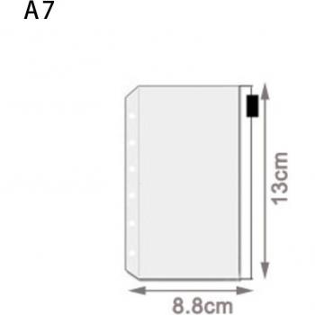 A5 A6 A7 Transparent File Holders with Zipper, 5pcs/lot