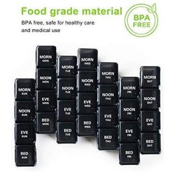 SUKOAS Black 4 Times a Day Pill Dispenser