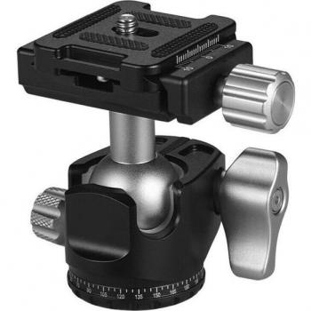 Mini rotule D-25C en aluminium pour trépied, vis 1/4 et 3/8, rotation 360° pour DSLR ILDC