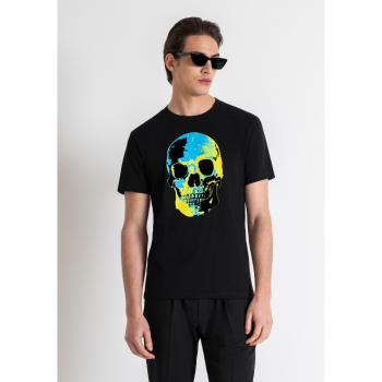 Camiseta Antony Morato Slim Fit de Algodón con Estampado de Calavera