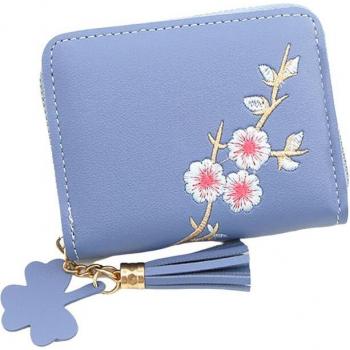 Sac à main avec fermeture éclair et motif floral