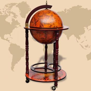 Globo Bar de Madera Elegante
