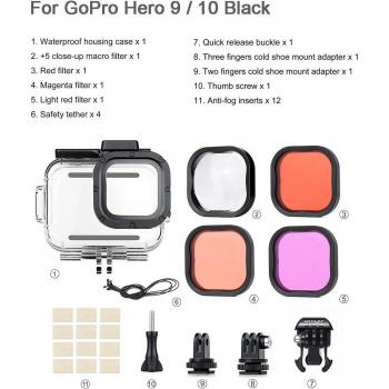 SOONSUN Diving Housing for GoPro Hero 10 9 or 8