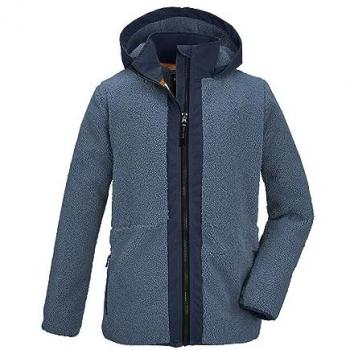 Fleecejacke KILLTEC KOW 129 BYS FLC JCKT Gr. 140, blau (mittelblau), Kinder, 100% Polyester, Jacken