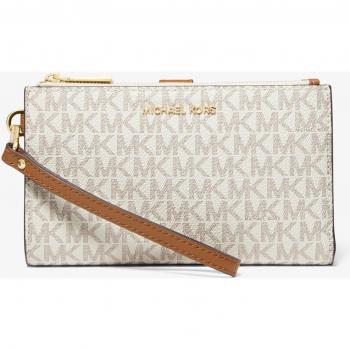 Michael Kors Clutch Jet Set Double Zip MK SIG – Weiß – 1 Stück – Damen
