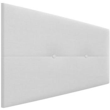Cabecero Lino Natural “Rústico Chic” – Botones y Patas de Madera, 95x105 cm, Blanco