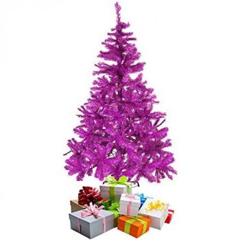 Mojawo Künstlicher Weihnachtsbaum 120 cm Lila/Pink mit Ständer