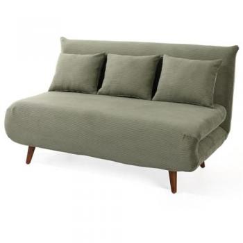 Lumi Velours Côtelé – Banquette 2 Places Convertible Clic‑Clac