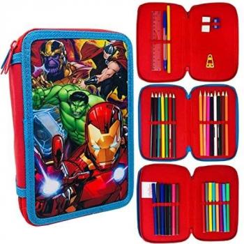 Astuccio Blu Rosso 3 Zip – Marvel Avenger School Bag