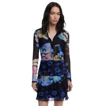 Desigual Abito Nero Poliestere XL “Lacroix”