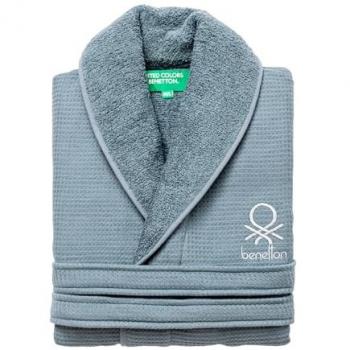 Albornoz Benetton 400GSM Algodón Azul Oscuro M/L