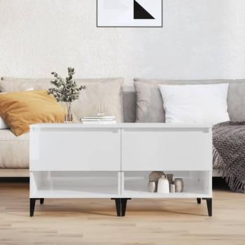 VidaXL 2 pcs High Gloss White Side Tables 50x46x50 cm Engineered Wood
