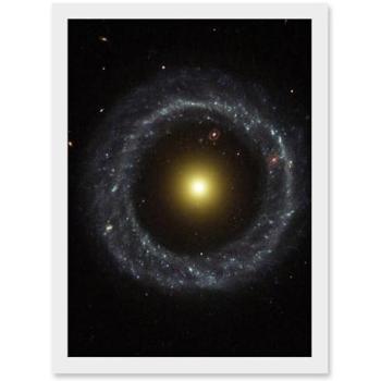 Nuclear Glimmer: Hoag’s Yellow Core Poster