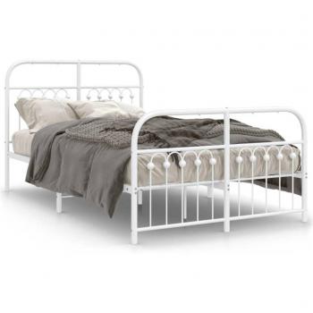 Montaje de Cama Casa Exclusiva: Estilo Metal Blanco 120x200