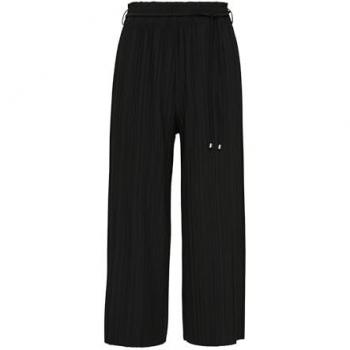 S.Oliver BLACK LABEL Bundfalten-Stoffhose – Weite Silhouette – Schwarz – 46