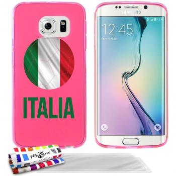 PinkPlay Armor: Muzzano Flexible Skin, Stylus & Clean Cloth, Clear Screen Guard – Samsung Galaxy S6 Edge