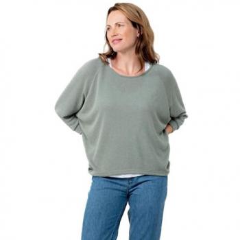 Laburnum Bat‑Wing ¾ Sleeve Knitted Pullover – Rounded Neck