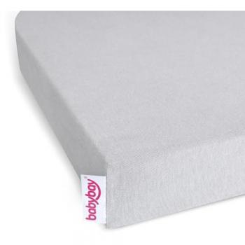 Babybay 2er-Set Spannbetttücher für Beistellbett grau